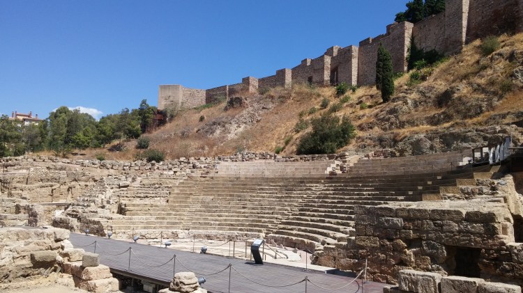 Malaga - il teatro Romano e l'Alcazaba